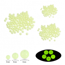 Koraliki Akrylowe Fluorescencyjne, Okrągłe, 4mm/6mm/8mm, 100szt/rozmiar, 300szt/zestaw (13WB31753)