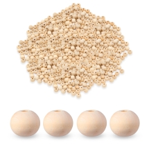 Koraliki Drewniane, Okrągłe, Niemalowane, 12mm, około 1000szt/500g (13WB31950)