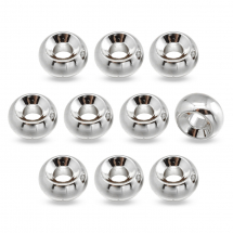 Намистини-Розділювачі Латунні Рондель, Покриття Платина, 5х3мм, Отвір 2мм, (13WB32014)