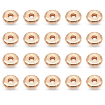 Намистини-Розділювачі Латунь Диск, Рожеве Золото, 6х1.2мм, Отвір 1.8мм, (13WB32062)