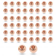 Намистини-Розділювачі Латунь Круглі, Рожеве Золото, 4х3.5мм, Отвір 1.5мм, (13WB32080)