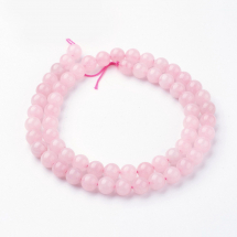 Koraliki Naturalny Różowy Kwarc, Okrągłe, 6-6.5mm, około 57szt/36cm/sznur (13WB32089)