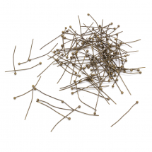 Szpilki z Kulką Mosiądz 24х0.5mm Kolor: Brązowy około 200szt/10g (5WB4980)