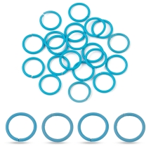 Kółeczka Ogniwka Otwarte, Pojedyncze, Żelazne, Niebieskie, 10x1mm, 20szt (13WB31467)