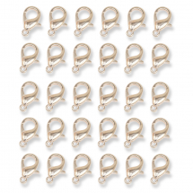 Zapięcie Karabińczyk-Lobster, Stop Cynku, Różowe Złoto, 16x8mm, Otwór 2mm, 30 szt (13WB31491)