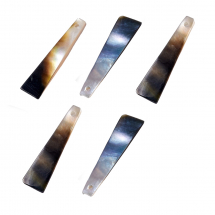 Підвіски Натуральний Чорний Перламутр, Трапеція, 30х70х1мм, Отвір 1мм, (13WB31541)