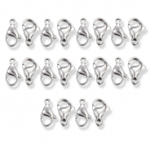 Zapięcie Karabińczyk-Lobster, Stal Nierdzewna, 13x8x4mm, Otwór 1.5mm, 20 szt (13WB31553)