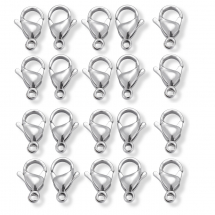 Zapięcie Karabińczyk-Łobster Stal Nierdzewna, do Rękodzieła i Biżuterii, 15x9.5x4mm, Otwór 1.6mm, 20szt (13WB31648)