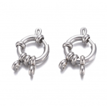 Zapięcie Kółko Sprężynowe, Stal Nierdzewna, do Rękodzieła i Biżuterii, 12.5x4mm, Otwór 2.5mm, 2szt (13WB31650)