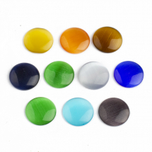 Кабошони Синтетичні Котяче Око Напівкруглі, Мікс, 16х3мм, (13WB31956)