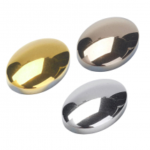 Набір Кабошони Синтетичний Немагнітний Гематит Овальні, Клас А, Мікс, 24.5x17.5x6мм, 3шт/набір, (13WB31965)