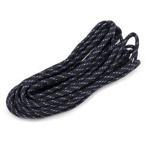 Sznurek Paracord, Poliester i Spandex, 7 Rdzeni, do Tworzenia Bransoletek, Kolor: Czarny, 4mm, 5m (14WB9129)