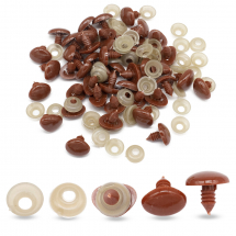 Носик для Іграшок з Фіксатором, Пластик, Коричневий, 13х18мм, Штифт: 6мм (13WB31426)