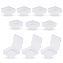 Контейнер для Дрібниць, Намистин, Страз і Фурнітури, Пластик, Безбарвний, 7х7х2.5см, 10шт/упаковка, (13WB31458)