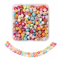 Zestaw Koralików do Bransoletek i Biżuterii w Pojemniku, Mix Litery i Symbole, 7x3mm, 50g~400pcs (13WB31486)