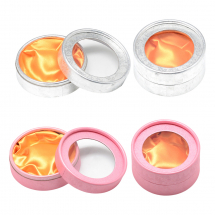 Pudełka Prezentowe na Bransoletki, Okrągłe, Karton, Różowe i Srebrne, 8.5x3.5cm, 4szt/zestaw (13WB31558)