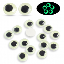 Oczka Ruchome do Scrapbookingu i Zabawek, Fluorescencyjne, Okrągłe, Morska Zieleń, 10mm, 20szt (13WB31948)