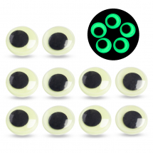 Oczka Ruchome do Scrapbookingu i Zabawek, Fluorescencyjne, Okrągłe, Morska Zieleń, 20mm, 10szt (13WB31949)