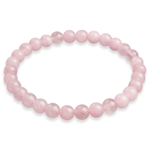 Браслет з Намистин Натурального Рожевого Кварцу Еластичний, 5.5-6см, Намистина 8мм, 20-23шт/браслет, (13WB31997)