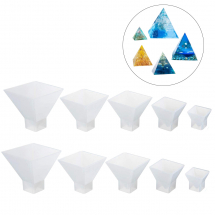 Набір Силіконові Форми, Молд для Рукоділля, Піраміда, 25-67x23.5-67x25-67мм, 10шт, (13WB32002)