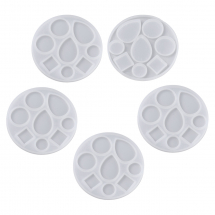 Forma Silikonowa, Mold do Rękodzieła, Płaska, Mix kształtów, 92x5mm, 5szt (13WB32004)