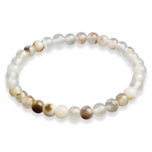 Браслет з Натурального Агата, Еластичний, Намистина 5.8-6.8мм, близько 27-31шт/браслет, (13WB32020)