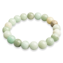 Браслет з Натурального Амазоніту, Еластичний, Намистина 10мм, близько 17-20шт/браслет, (13WB32023)