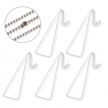 Намисто Ланцюжок з Нержавіючої Сталі, Кульки, Перлина, 59.9см, (13WB32049)