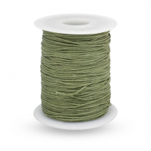 Sznur Woskowany Bawełniany, Ciemno-Oliwkowy Zielony, 1mm, 90m/szpula (13WB31496)