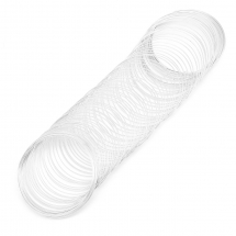 Drut Pamięciowy, Stalowy, do Bransoletek, Srebro, 60x0.6mm, 100żeberek (13WB31517)