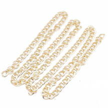Ланцюг Алюмінієвий Віта, Крупна Ланка, Непаяна, Золото, 22х17х2мм, (13WB31518)