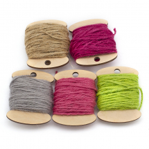Набір Бічівка Декоративна, Джутовий Прядив'яний Шнур, Мікс, 2мм, 5мотків/5 кольорів/набір, 10м/моток, (13WB31966)