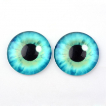 Kaboszony Oczka Szklane do Rękodzieła, Okrągłe, Morska Zieleń Jasna, 12x4mm, 1000szt (13WB32153)