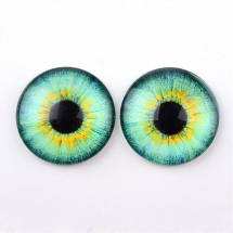 Kaboszony Oczka Szklane do Rękodzieła, Okrągłe, Jasnozielone, 12x4mm, 1000szt (13WB32156)