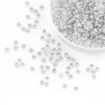 Koraliki 78102 Czeski Preciosa 10/0, Przezroczysty, Biały, Okrągły, 50g (3WB3635)