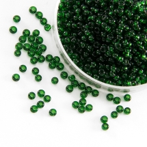 Koraliki 50060 Czeski Preciosa 10/0, Przezroczysty NT, Zielony, Okrągły, 50g (3WB3648)