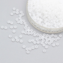 Koraliki 02090 Czeski Preciosa 10/0, Naturalny Nieprzezroczysty NO, Biały, Okrągły 50 g (3WB3652)