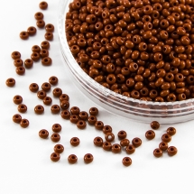 Koraliki 93300 Czeski Preciosa 10/0, Nieprzezroczysty NO, Brązowy, Okrągły, 50g (3WB3680)