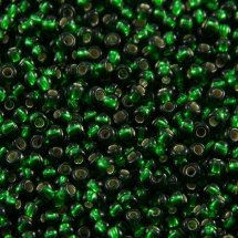 Koraliki 57060 Czeski Preciosa 10/0, Przezroczysty, Zielony, Okrągły, 50g (3WB3682)