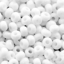 Koraliki 03050 Czeski Preciosa 10/0, Naturalny Nieprzezroczysty NO, Biały, Okrągły 50 g (3WB1926)