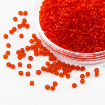 Koraliki 90050 Czeski Preciosa 10/0, Przezroczysty NT, Czerwony, Okrągły, 50g (3WB1964)