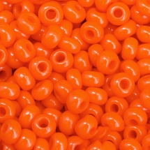 Koraliki 93140 Czeski Preciosa 10/0, Naturalny Nieprzezroczysty NO, Pomarańczowy, Okrągły 50 g (3WB4373)