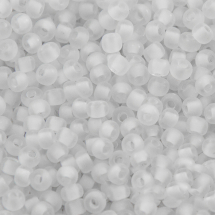 Koraliki 38302 Czeski Preciosa 10/0, Matowy Malowanie od Środka CTCM, Biały, Okrągły, 50g (14WB5076)