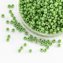 Koraliki 53210 Czeski Preciosa 10/0, Naturalny Nieprzezroczysty NO, Zielony, Okrągły 50 g (3WB4329)