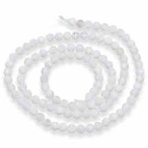 Koraliki Naturalny Tęczowy Kamień Księżycowy Okrągłe Fasetowane, 3mm, otwór 0.8mm, około 100szt/30cm/nić (13WB32194)