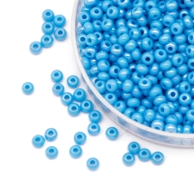 Koraliki 64020 Czeski Preciosa 10/0, Nieprzezroczysty Tęczowy OL, Niebieski, Okrągły 50 g (3WB2451)