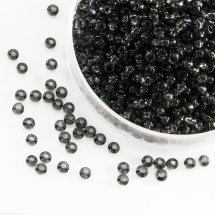 Koraliki 40010 Czeski Preciosa 10/0, Przezroczysty NT, Czarny, Okrągły, 50g (3WB2347)