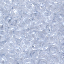 Koraliki 48102 Czeski Preciosa 10/0, Przezroczysty Błyszczący TS, Biały, Okrągły 50 g (2WB10213)