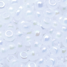 Koraliki 57205 Czeski Preciosa 10/0, Nieprzezroczysty Tęczowy OL, Biały, Okrągły, 50g (2WB10316)
