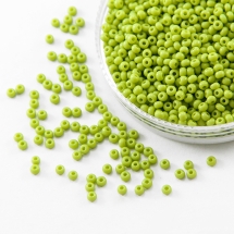 Koraliki 53430 Czeski Preciosa 10/0, Naturalny Nieprzezroczysty NO, Zielony, Okrągły 50 g (2WB10414)